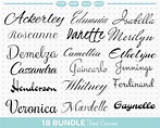 Cursive SVG Font Bundle cursive signature fonts for Cricut | Etsy