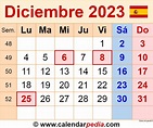 Calendario diciembre 2023 en Word, Excel y PDF - Calendarpedia