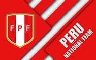 Download wallpapers Peru national football team, 4k, emblem, material ...