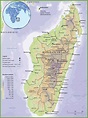 Madagascar physical map - Ontheworldmap.com
