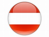 Round icon. Illustration of flag of Austria