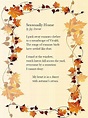 Jay Sturner: Autumn Poem: Seasonally Home