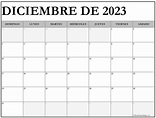 diciembre de 2023 calendario gratis | Calendario diciembre