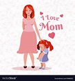 Happy mothers day cartoon vector image on VectorStock | Mothers day ...