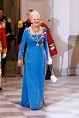 Queen Margrethe II of Denmark, 82, carries a walking stick as she is ...