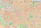 Große detaillierte stadtplan von Dortmund