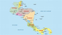 Mapa Politico Dos Paises De America Central Ilustracao Do Vetor Images
