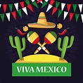 Viva mexico tarjeta de dibujos animados 657027 Vector en Vecteezy
