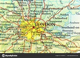 Mapa geográfico del país europeo Reino Unido con la capital de Londres ...
