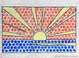 Roy Lichtenstein Pop Art for Kids - Sunrise Template Included! - Messy ...