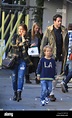 Jamie and Louise Redknapp with their son Beau Henry go for a walk in ...