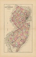 Bergen County, New Jersey 1876 Map - Replica or GENUINE ORIGINAL