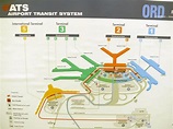 Mapa do aeroporto de Chicago - Mapa de aeroporto em Chicago (Estados ...