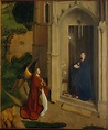 The Annunciation, ca. 1450, oil on wood, Petrus Christus. Greeted by ...