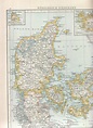 Königreich Dänemark. Landkarte im Maßstab 1 : 1.500.000 von Andrees ...