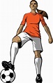Cartoon Girl Playing Soccer - Cliparts.co