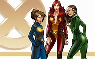 Ilustración de tres personajes femeninos de X-Men, X-Men, Jean Gray ...
