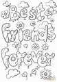 Ausmalbild: Best Friends Forever | Ausmalbilder kostenlos zum ausdrucken