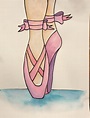 Ballet Shoes Drawing at PaintingValley.com | Explore collection of ...