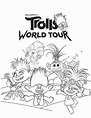 Trolls 2 World Tour dibujos para colorear. Descargar o imprimir gratis