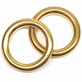 2 Pack Solid Brass #7 Ring 7/8" Diameter ⋆ Hill Saddlery