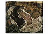 Pintura Death and the Maiden - Egon Schiele - Reproduções