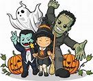 dibujos animados de monstruo de halloween. bruja, vampiro, dibujo ...