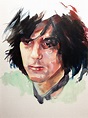 Syd Barrett portrait original oil painting on paper