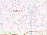 Chula Vista CA Zip Code Map