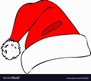 Christmas hats red santa claus cap Royalty Free Vector Image