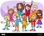 Los niños y adolescentes de personajes de dibujos animados group ...
