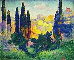 The Cypresses at Cagnes - Henri-Edmond Cross - WikiArt.org ...