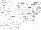 United States Map To Color Printable