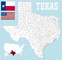 A Large And Detailed Map Of The State Of Texas With All Counties ...