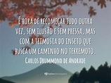 Recomeço Carlos Drummond De Andrade