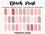 Blush Pink Procreate Palette, 30 HEX Color Codes, Instant Digital ...
