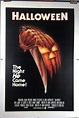 HALLOWEEN, Original Blue Ratings Box Horror Movie Poster starring Jamie ...