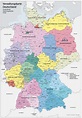 Verwaltungskarte Deutschland Regierungsbezirke - Wandkalender Shop