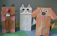 Easy Paper Bag Puppets You Can Make With Household Items | Titeres de ...