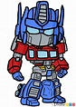 How to Draw Optimus Prime, Chibi Transformers Drawing, Transformers ...
