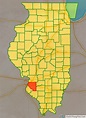 Map of St. Clair County, Illinois