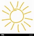Zeichnung der Sonne Symbol Stock-Vektorgrafik - Alamy