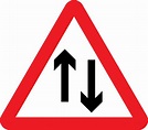 Two-way traffic straight ahead road sign - Road Traffic Warning - We Do ...