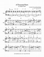 Christina Perri – A Thousand Years – Simple Piano Sheet Music ...