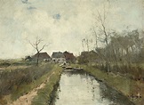 House to a ditch. 1870 - 1888 Painting | Anton Mauve Oil Paintings