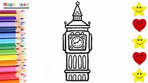 Como dibujar el BIG BEN EN LONDRES | dibujos para niños 💓⭐ How to draw ...