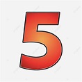 3d Rojo Número 5 PNG , 5 5, Cinco, Número PNG y Vector para Descargar ...