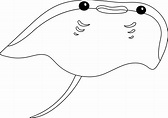 Stingray Kids Coloring Page Great for Beginner Coloring Book 2468192 ...