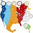 The North America Time Zone Map | Large Printable Colorful ...