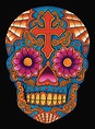 Dia Skull by Lil Chris Canvas Giclee Art Print Day of the Dead | Sugar ...